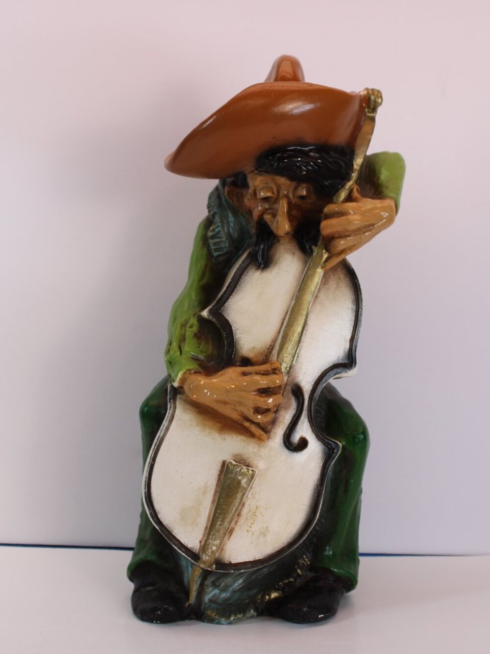 Vtg MCM Universal Statuary Figurine Mariachi Base Player in Sombrero 11" Mint!